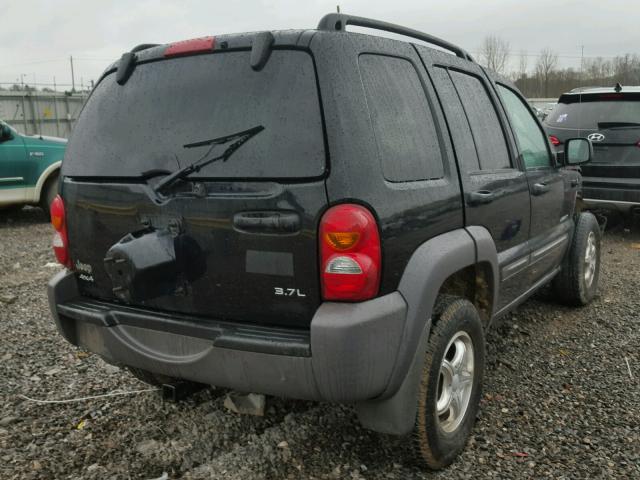 1J4GL48K64W223269 - 2004 JEEP LIBERTY SP BLACK photo 4