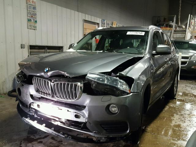 5UXWX9C59G0D88312 - 2016 BMW X3 XDRIVE2 GRAY photo 2