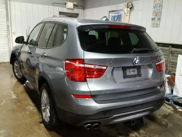 5UXWX9C59G0D88312 - 2016 BMW X3 XDRIVE2 GRAY photo 3