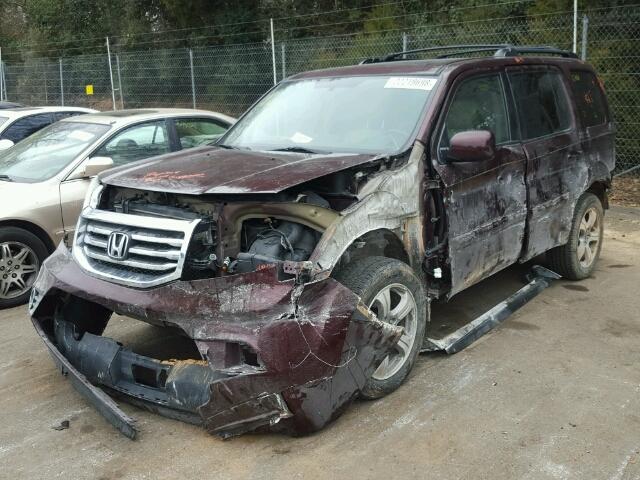 5FNYF4H57DB040978 - 2013 HONDA PILOT EXL MAROON photo 9