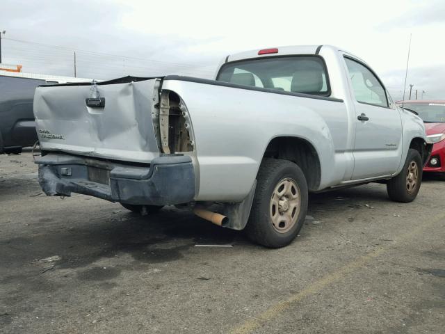 5TENX22N85Z102840 - 2005 TOYOTA TACOMA SILVER photo 4