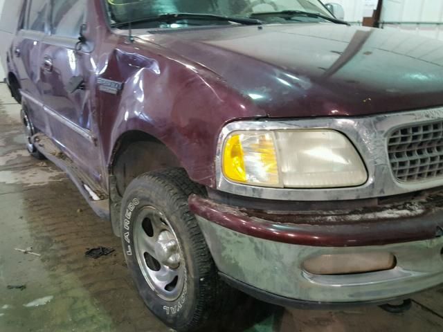 1FMEU18W8VLC18469 - 1997 FORD EXPEDITION MAROON photo 9