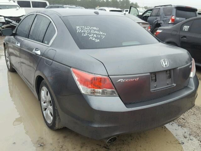 1HGCP36869A012797 - 2009 HONDA ACCORD EXL SILVER photo 3