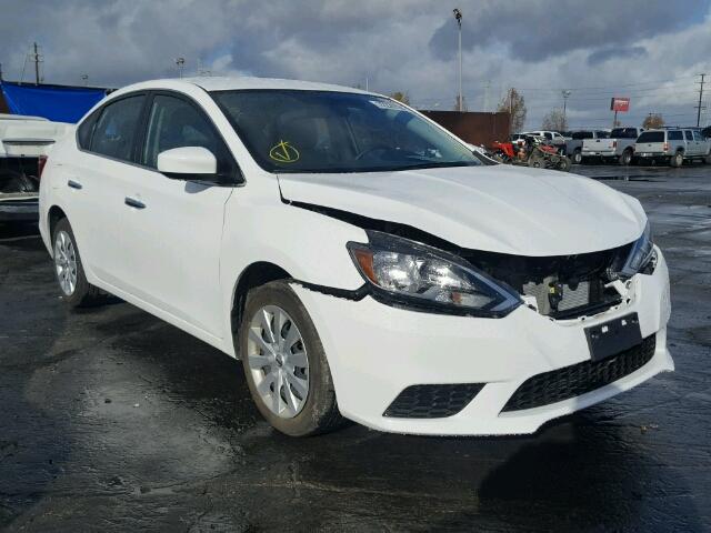 3N1AB7AP9HY340657 - 2017 NISSAN SENTRA S WHITE photo 1