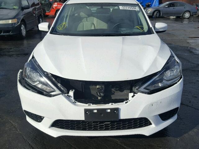 3N1AB7AP9HY340657 - 2017 NISSAN SENTRA S WHITE photo 9