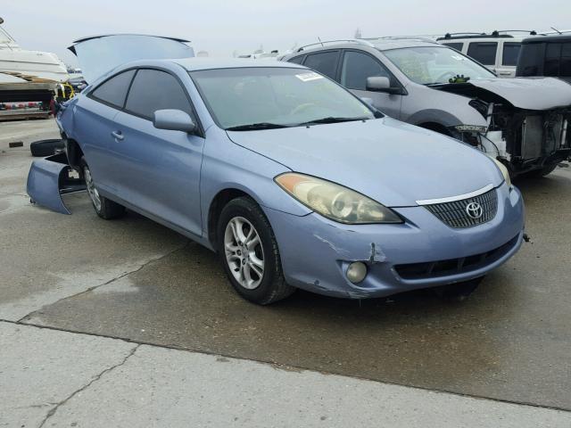 4T1CE38P55U989278 - 2005 TOYOTA CAMRY SOLA BLUE photo 1