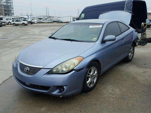 4T1CE38P55U989278 - 2005 TOYOTA CAMRY SOLA BLUE photo 2