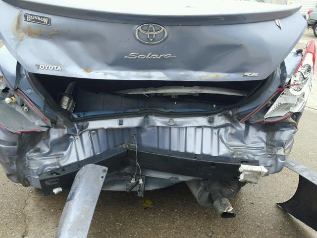 4T1CE38P55U989278 - 2005 TOYOTA CAMRY SOLA BLUE photo 9