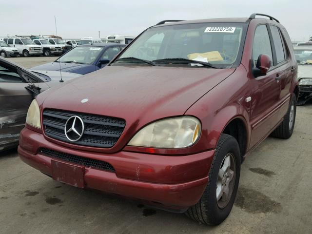 4JGAB54E4YA206487 - 2000 MERCEDES-BENZ ML 320 BURGUNDY photo 2