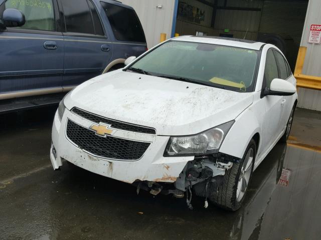 1G1PE5SB4E7411484 - 2014 CHEVROLET CRUZE LT WHITE photo 2