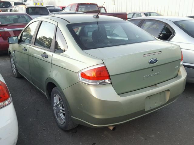 1FAHP35N28W228830 - 2008 FORD FOCUS SE GREEN photo 3