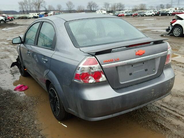 KL1TD56638B015030 - 2008 CHEVROLET AVEO BASE 灰色 照片 3