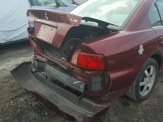 4A3AA46H13E106743 - 2003 MITSUBISHI GALANT ES BURGUNDY photo 10