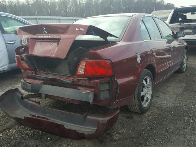 4A3AA46H13E106743 - 2003 MITSUBISHI GALANT ES BURGUNDY photo 4