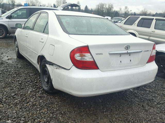 4T1BE32K43U200608 - 2003 TOYOTA CAMRY LE WHITE photo 3