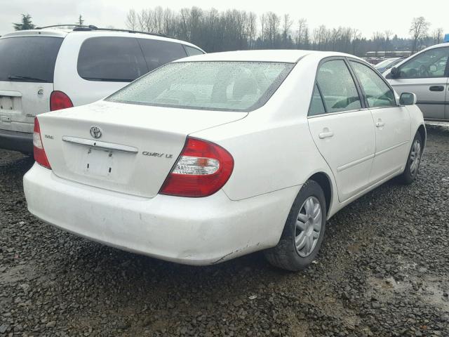 4T1BE32K43U200608 - 2003 TOYOTA CAMRY LE WHITE photo 4