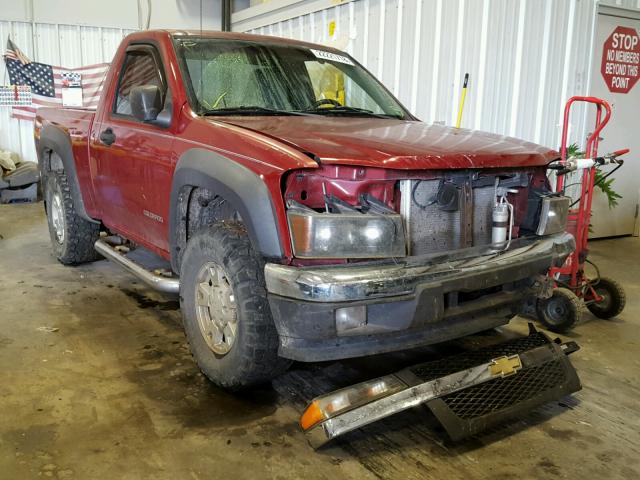 1GCDT146358178961 - 2005 CHEVROLET COLORADO MAROON photo 1