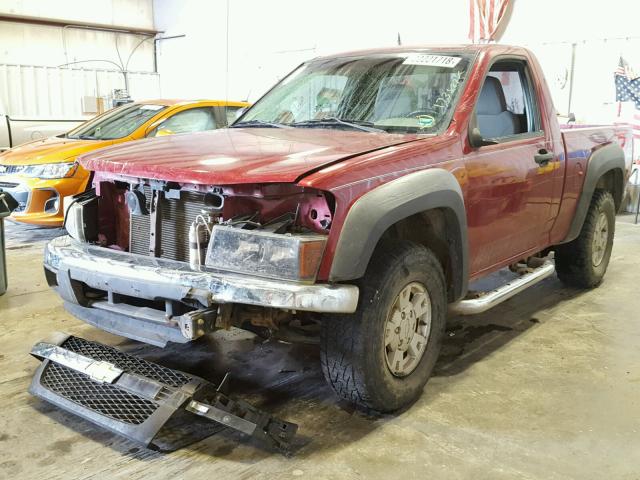 1GCDT146358178961 - 2005 CHEVROLET COLORADO MAROON photo 2