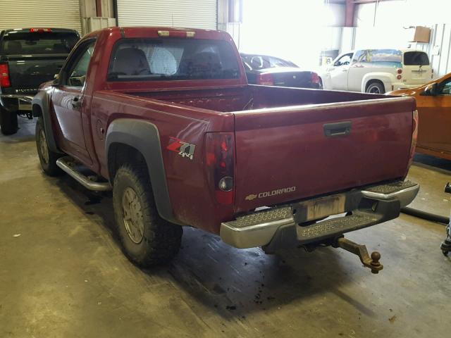 1GCDT146358178961 - 2005 CHEVROLET COLORADO MAROON photo 3