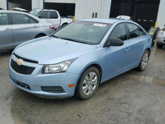 1G1PC5SH4C7307150 - 2012 CHEVROLET CRUZE LS BLUE photo 2