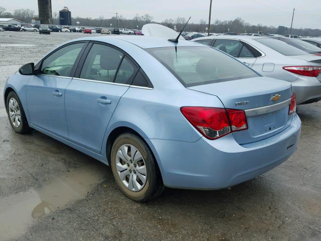 1G1PC5SH4C7307150 - 2012 CHEVROLET CRUZE LS BLUE photo 3