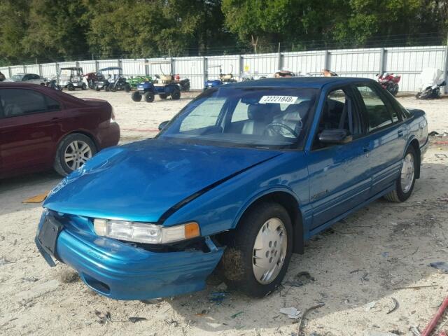 1G3WH55M7RD338576 - 1994 OLDSMOBILE CUTLASS SU BLUE photo 2