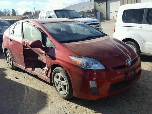 JTDKN3DU1B0289255 - 2011 TOYOTA PRIUS RED photo 1