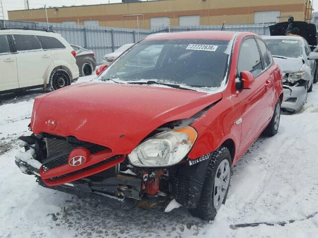 KMHCN35C98U101895 - 2008 HYUNDAI ACCENT BAS RED photo 2