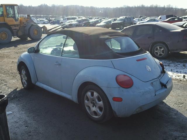 3VWCK21Y83M330720 - 2003 VOLKSWAGEN NEW BEETLE BLUE photo 3