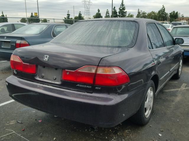 1HGCG6678WA088235 - 1998 HONDA ACCORD EX PURPLE photo 4