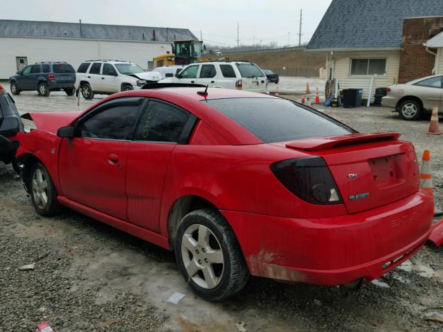 1G8AW18B17Z163352 - 2007 SATURN ION LEVEL RED photo 3