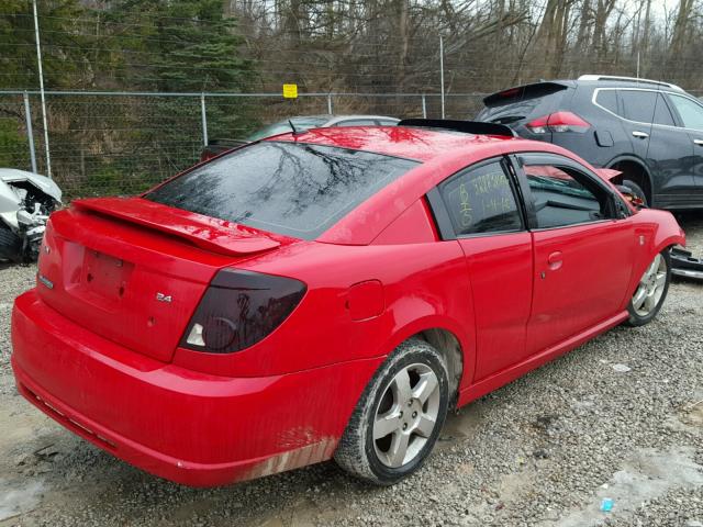 1G8AW18B17Z163352 - 2007 SATURN ION LEVEL RED photo 4