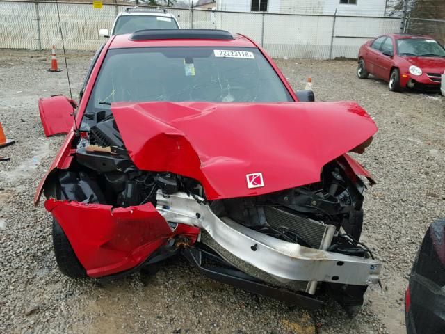 1G8AW18B17Z163352 - 2007 SATURN ION LEVEL RED photo 9