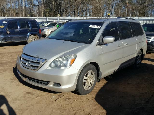 5FNRL38777B448099 - 2007 HONDA ODYSSEY EX SILVER photo 2