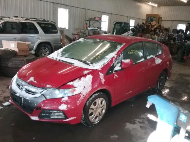 JHMZE2H34DS005729 - 2013 HONDA INSIGHT RED photo 2