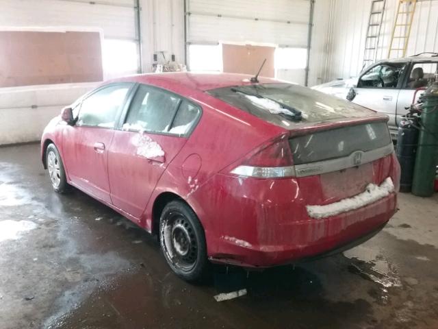 JHMZE2H34DS005729 - 2013 HONDA INSIGHT RED photo 3