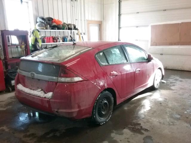 JHMZE2H34DS005729 - 2013 HONDA INSIGHT RED photo 4