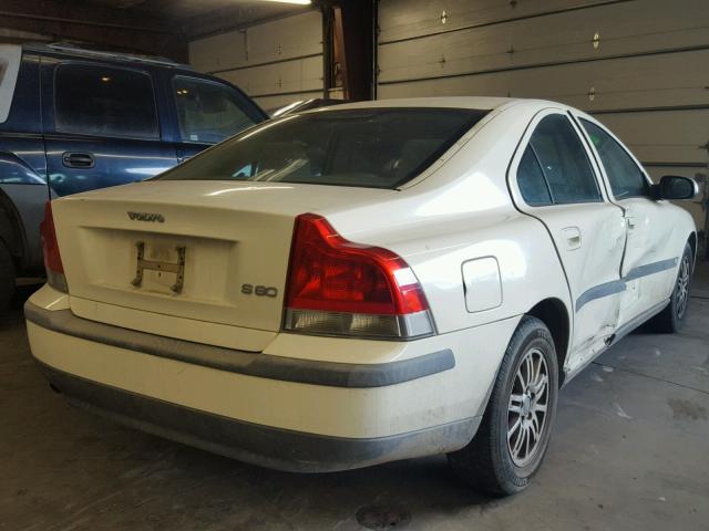 YV1RS61T032274637 - 2003 VOLVO S60 WHITE photo 4