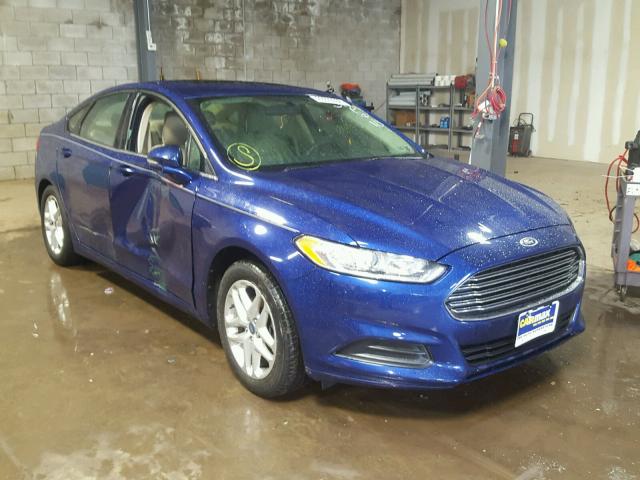 3FA6P0H71DR136835 - 2013 FORD FUSION SE BLUE photo 1