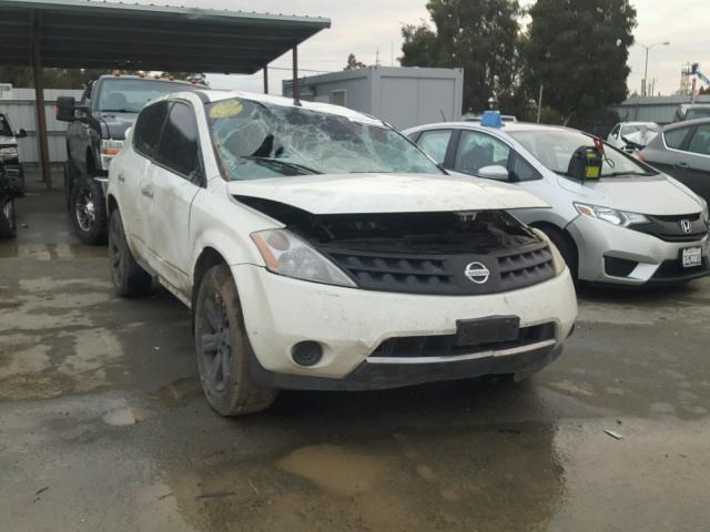 JN8AZ08T26W408759 - 2006 NISSAN MURANO SL WHITE photo 1