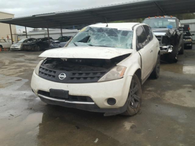 JN8AZ08T26W408759 - 2006 NISSAN MURANO SL WHITE photo 2