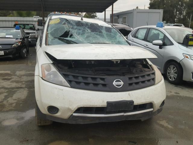 JN8AZ08T26W408759 - 2006 NISSAN MURANO SL WHITE photo 9