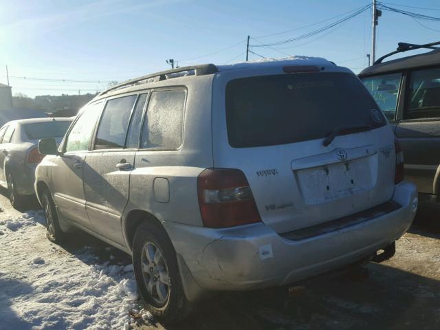 JTEEP21A960161990 - 2006 TOYOTA HIGHLANDER GRAY photo 3