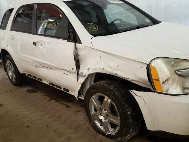 2CNDL53F796201447 - 2009 CHEVROLET EQUINOX LT WHITE photo 9