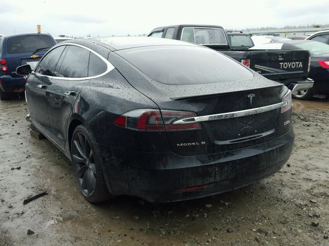 5YJSA1E45HF233117 - 2017 TESLA MODEL S BLACK photo 3