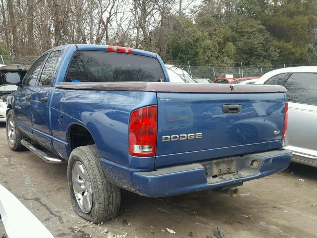 1D7HA18D14S571574 - 2004 DODGE RAM 1500 S BLUE photo 3