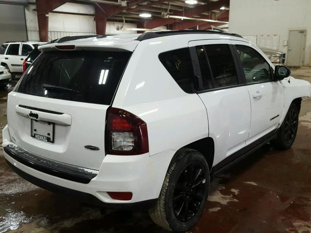 1C4NJCBA2ED780061 - 2014 JEEP COMPASS SP WHITE photo 4