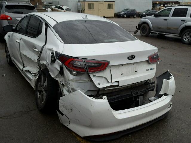 KNAGN4ADXE5071187 - 2014 KIA OPTIMA HYB WHITE photo 3