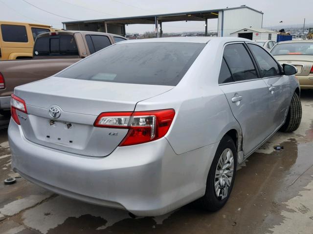 4T4BF1FK4DR282908 - 2013 TOYOTA CAMRY L GRAY photo 4