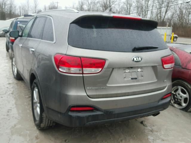 5XYPG4A54GG183595 - 2016 KIA SORENTO LX BROWN photo 3